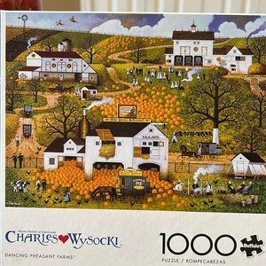 Charles Wysocki 1000 piece puzzle-Dancing Pheasant Farms